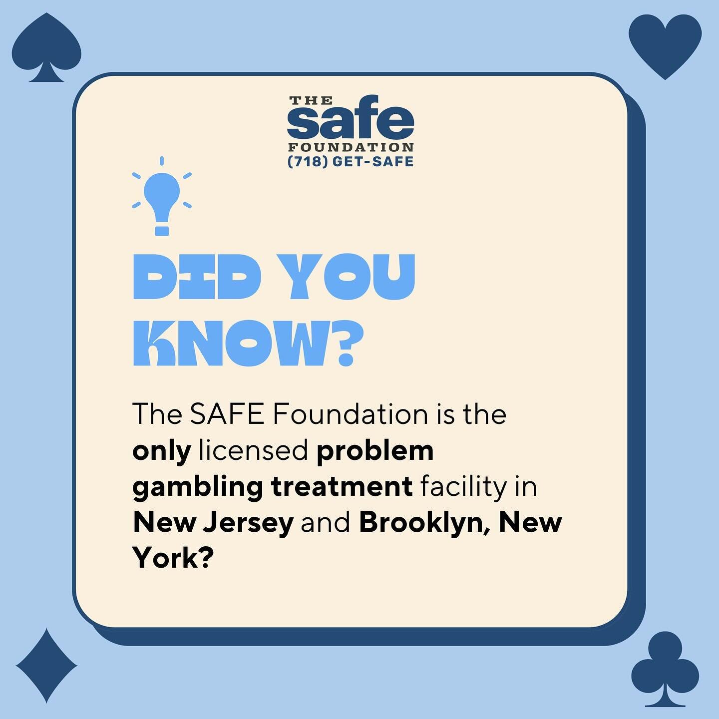 Problem gambling help is nearby! Call us today to talk about your treatment options. 718-GET-SAFE

#addiction #addictionrecovery #addictiontherapist #problemgambling #gamblingaddiction #substanceusedisorder #substanceabuse  #sober #sobriety #recovery