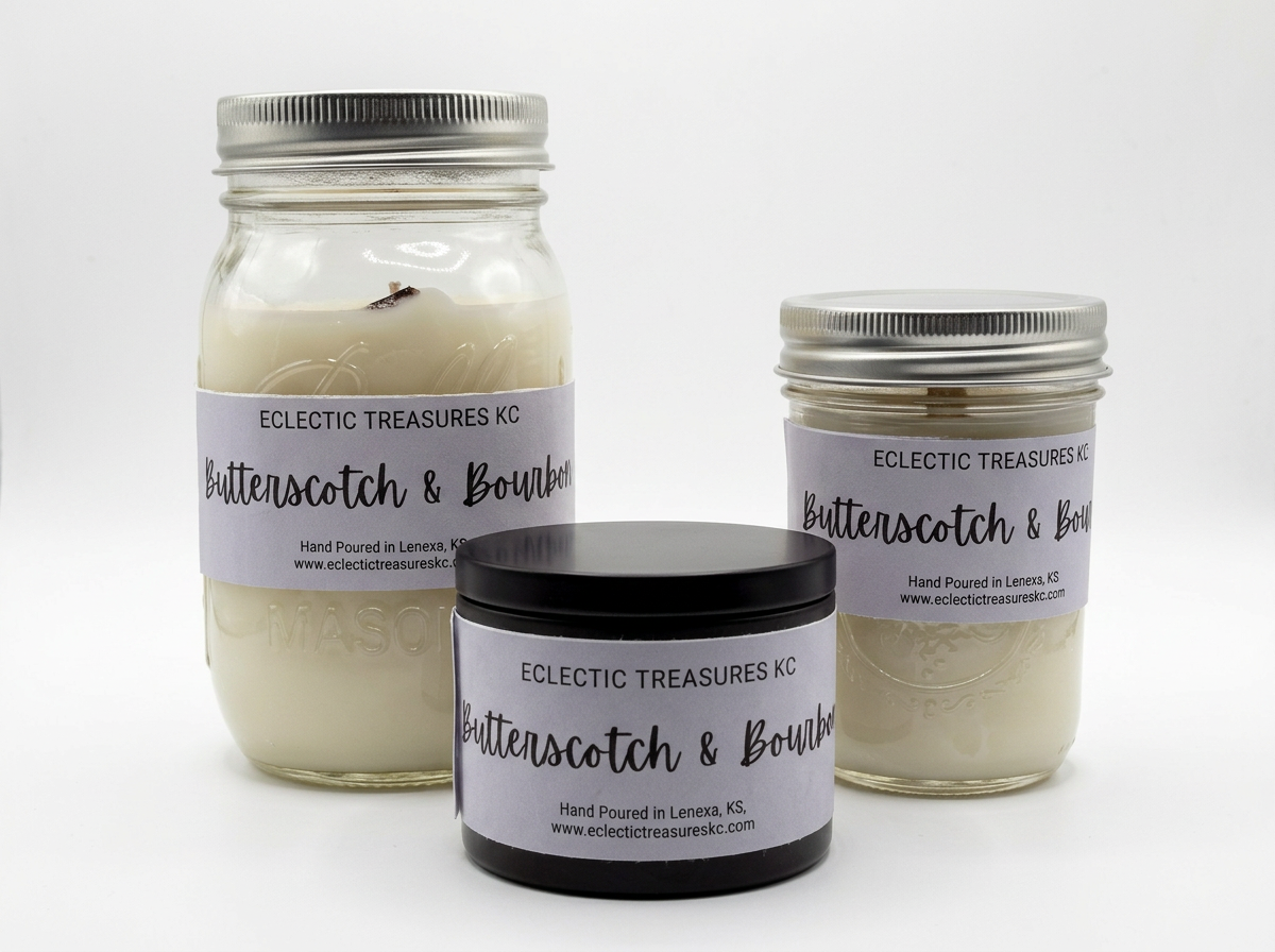 Butterscotch and bourbon Hand poured wood wick Candle