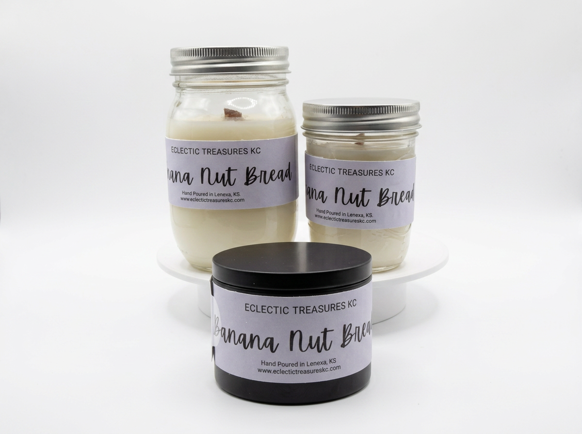 Banana Nut Bread Hand poured wood wick Candle