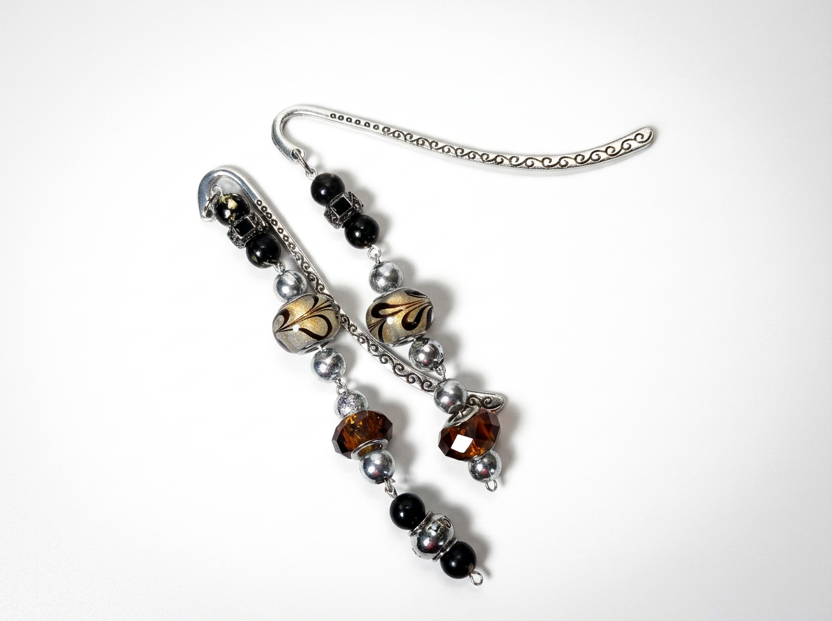 Upcycled Jewelry Beaded Bookmark