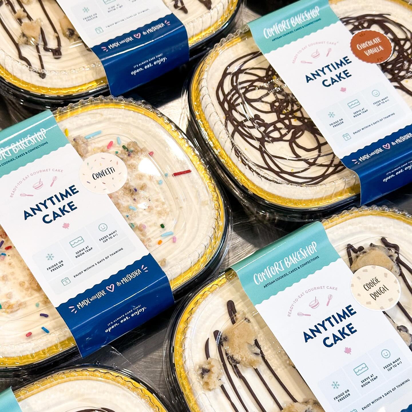 📣 Anytime Cake Restock 📣

Three flavours are available:

Chocolate Vanilla: chocolate cake with vanilla buttercream, and a chocolate ganache drizzle

Confetti: vanilla sprinkle cake with vanilla buttercream, confetti crunch, and more sprinkles

Coo