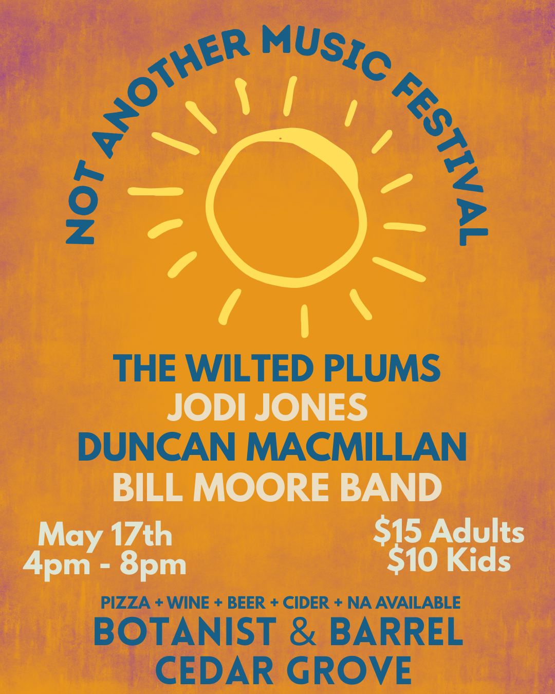 Not Another Music Festival in Cedar Grove [May 17th 4-8PM]