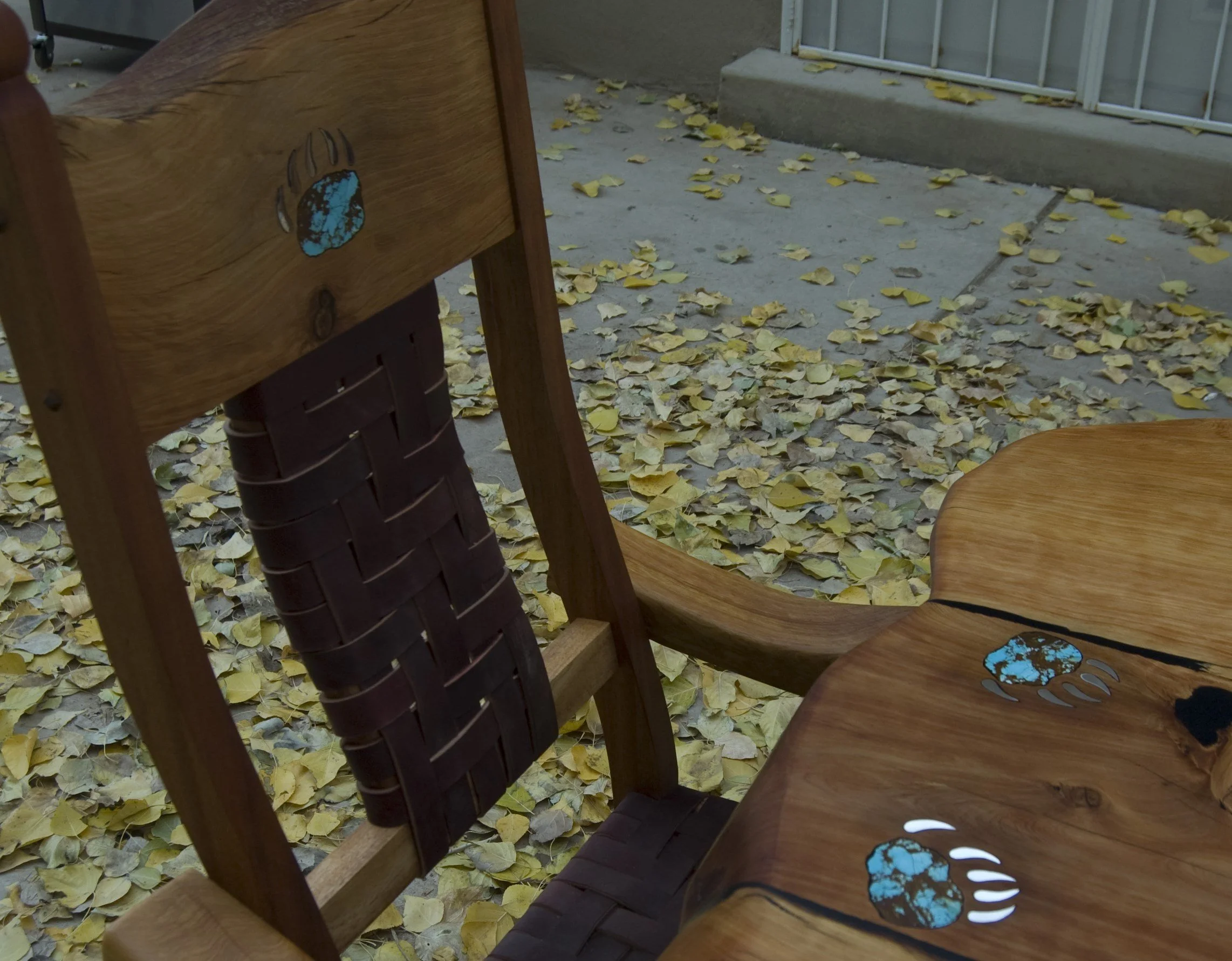 Bear tracks on chair