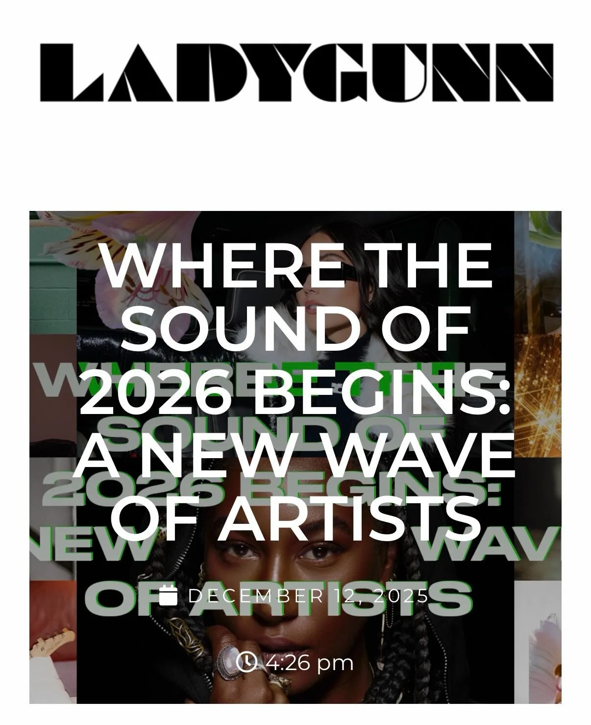 A big thanks to @ladygunn for adding us on your Artists of 2026 list. 

#synthpop #newwave