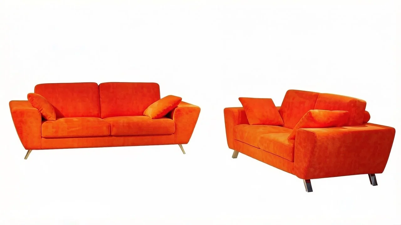 S8210 3pc. Microfiber Fabric Sofa and Loveseat