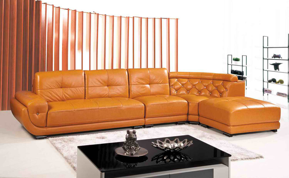 Sectional Leather Sofa Couch Set
