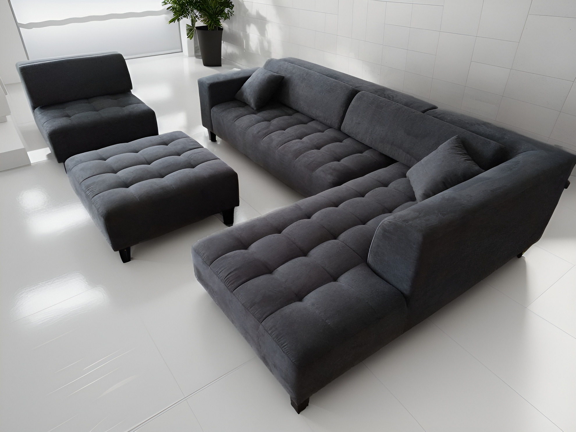 S1107rdg 4pc Modern Dark Gray