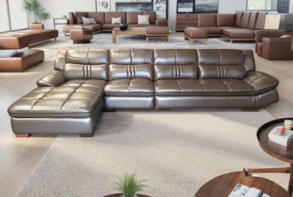 S3288 4pc. High Back Modern Sectional Leather Sofa Set