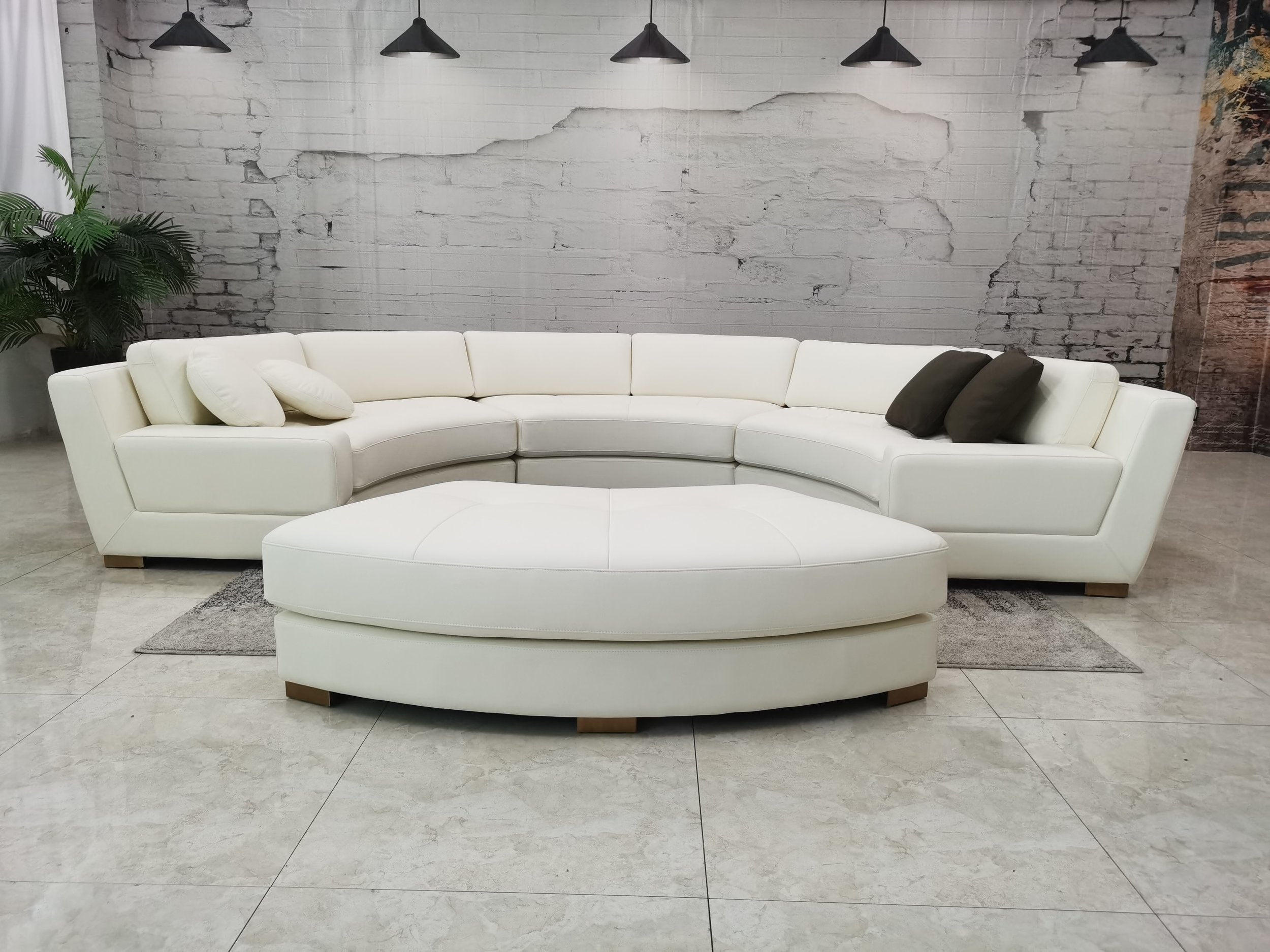 Semi Circular Round Sectional Sofa Set