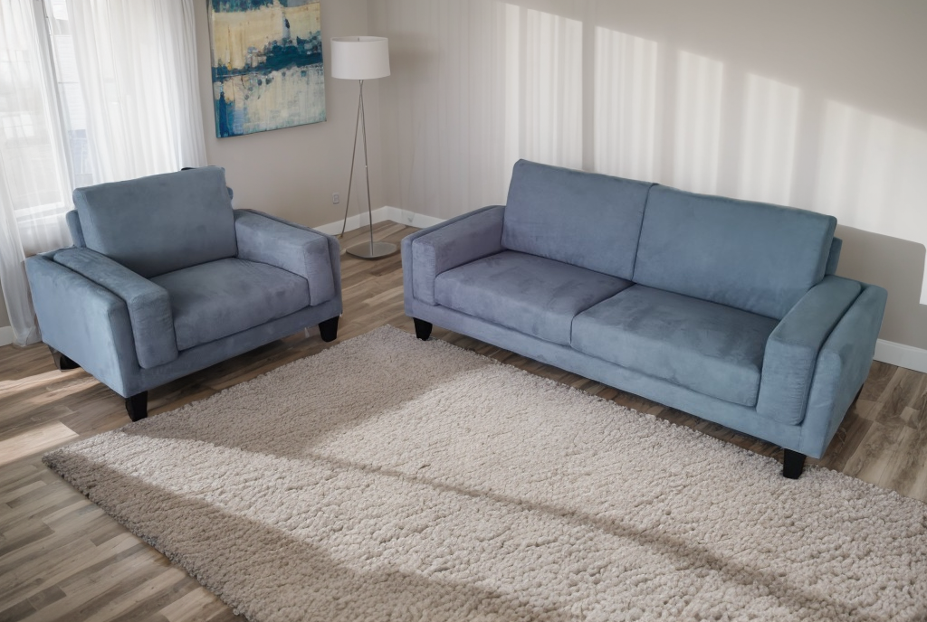 S8213 2pc. Microfiber Fabric Sofa with Chair