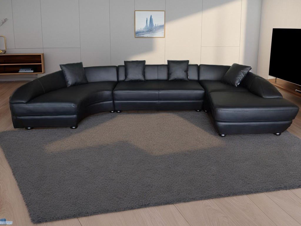 S3289 3pc Low Back Modern Leather Sectional Sofa Set Stendmar