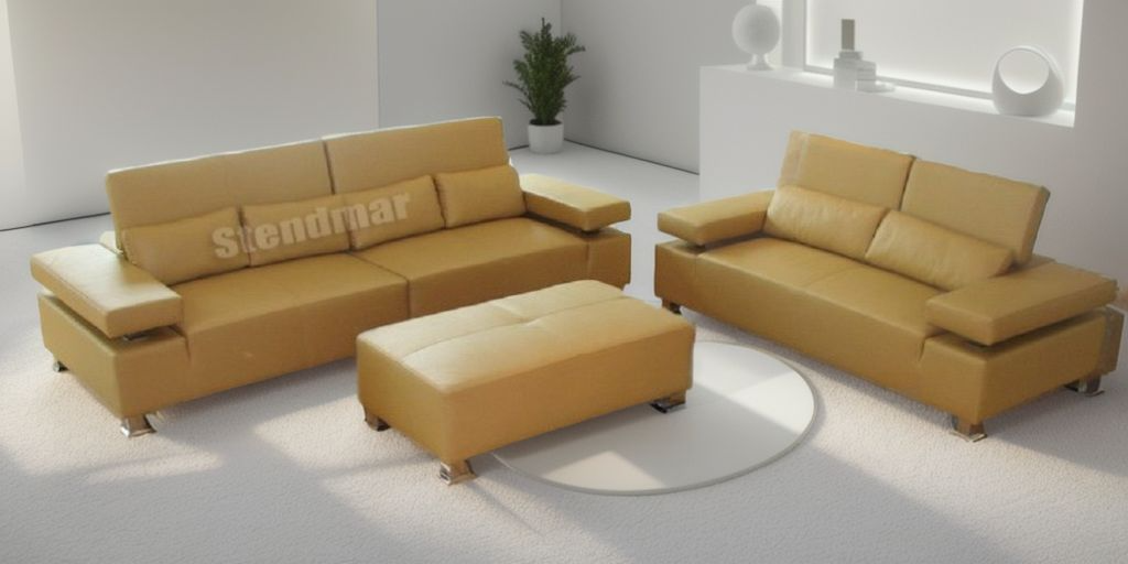 S1506A 2pc. Sofa and Loveseat Leather Sofa set Adjutable Headrest