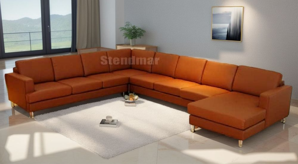 S1836 4-Piece Sectional Leather Sofa Set