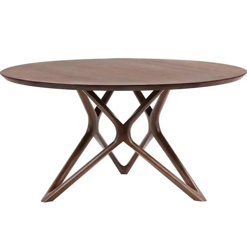 60" Round Walnut Solid Wood Table 1 pc