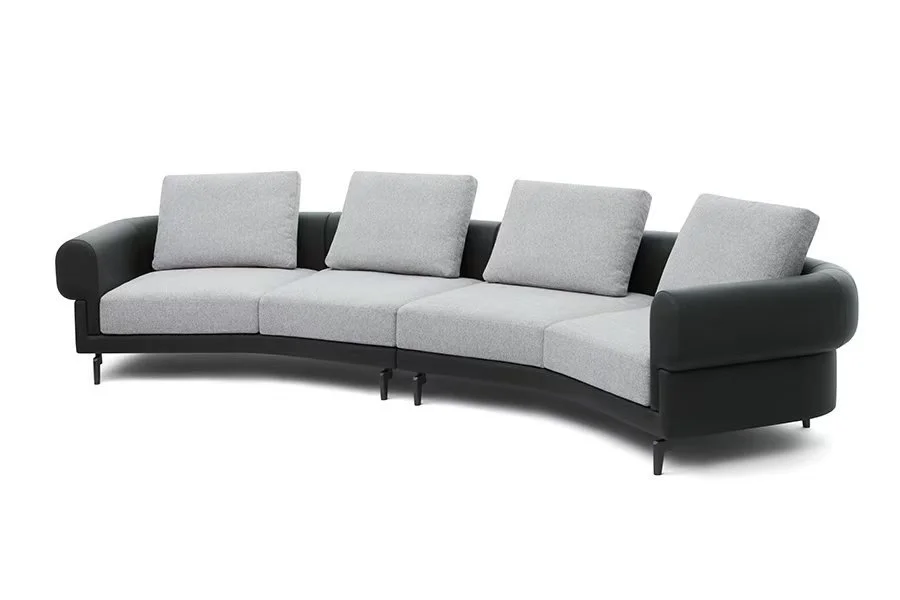 2 Pieces Microfiber Leather fabric with  Fabric S2639