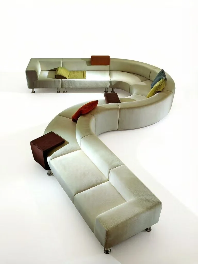 S3545 9pcs Modern Multi set up large circular round curve sofa set