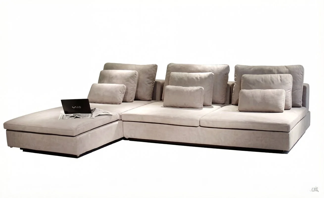 S182 2pc. 47.5"Deep Seating Modern Microfiber Fabric sectional sofa Bed set