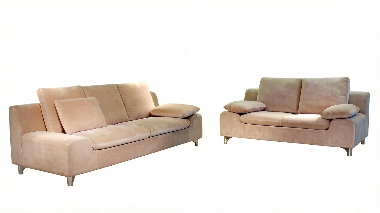 S201A 2pc. Microfiber Fabric Sofa and Lovseat