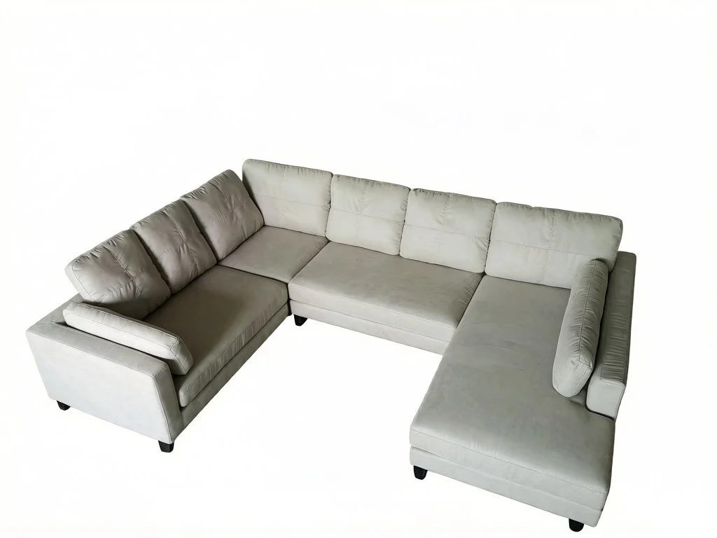 S6839D  4pc. High Back Microfiber Sectional Sofa Couches Set
