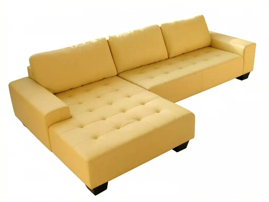 S115 2-Piece Sofa and Wide Double Chaise Leather Sectional Sofa Set