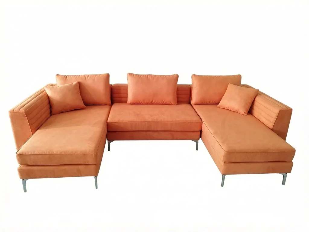S8805 2PC NEW MODERN LINE FABRIC SOFA SETS