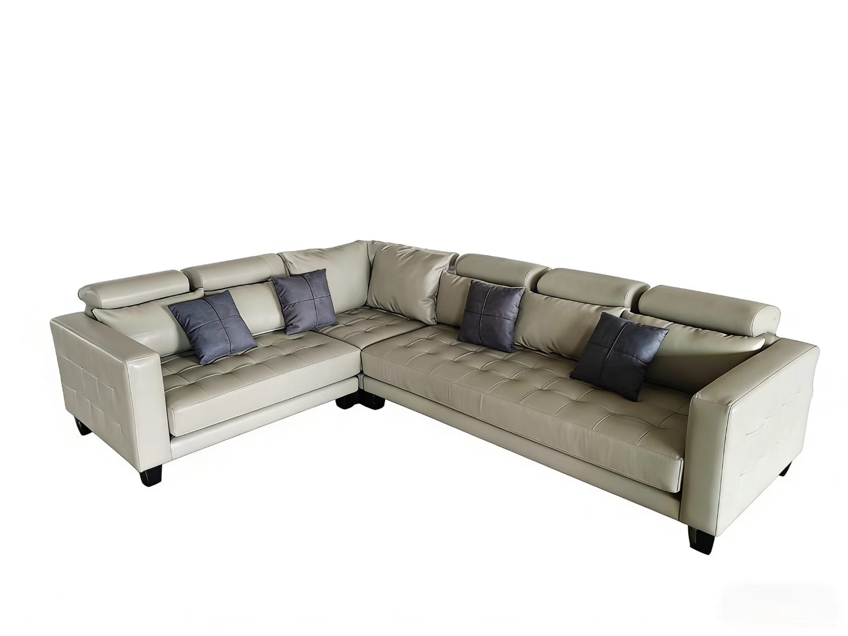S158 3pc. Leather Sectional Sofa Set