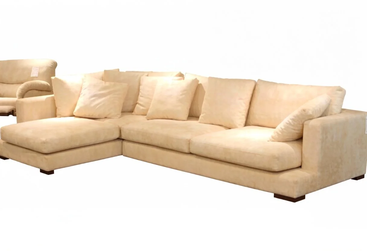 S012 2PC NEW MODERN MICRO FIBER FABRIC SECTIONAL SOFA