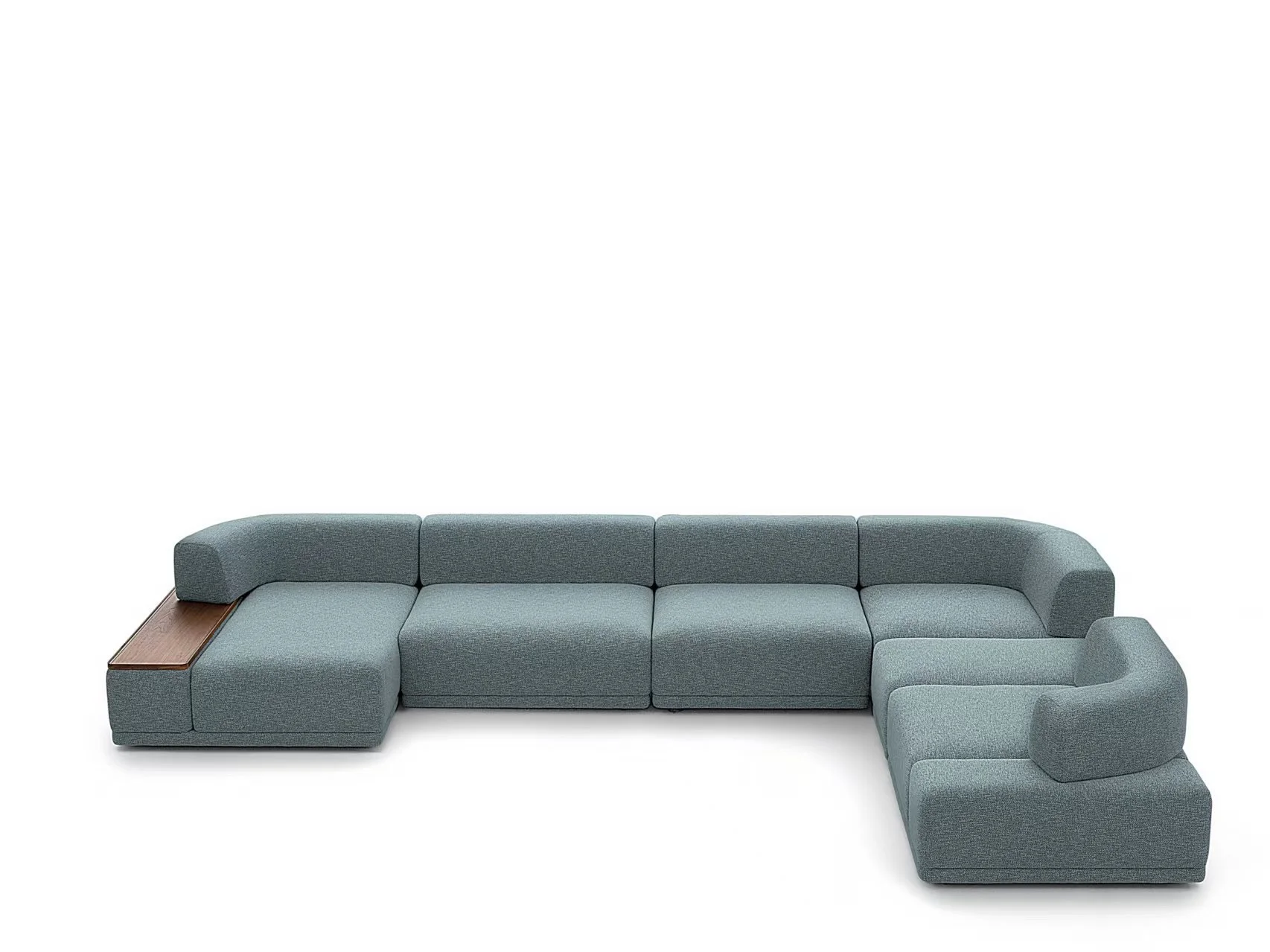 6 PC 152" L x 122"D x26"H New Modern Fabric Sectional Sofa Couch S2636