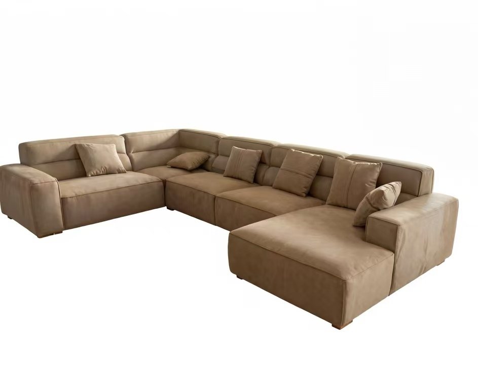 4PC NEW MODERN MODULAR MICROFIBER FABRIC SECTIONAL SOFA SET S9208