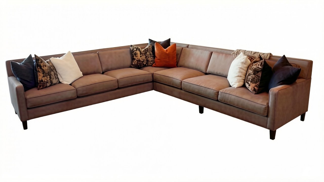 S7004 3PC Modern Line Sectional Sofa Set