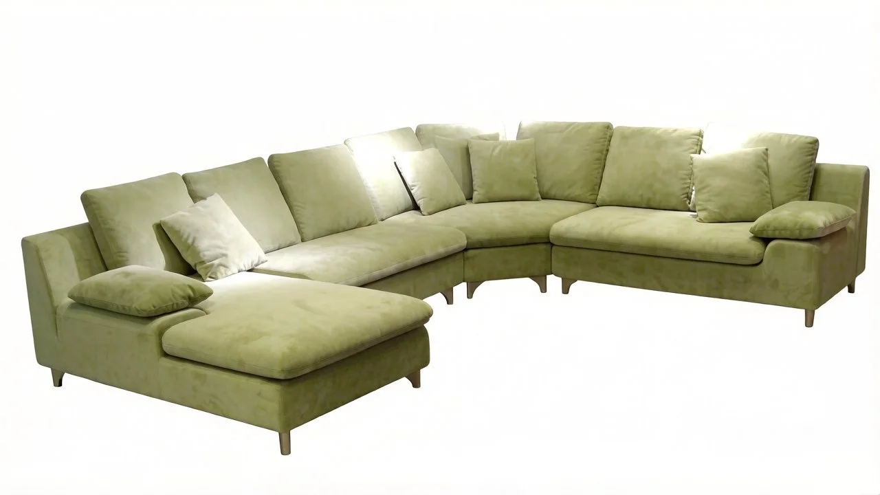 4PC MODERN MICROFIBER U SECTIONAL SOFA SET S201B
