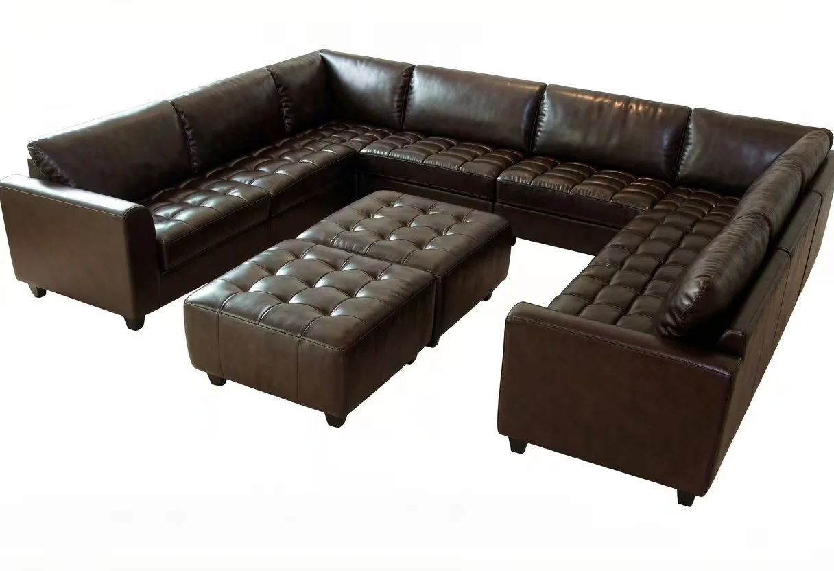 S405B 10pc. U shape Sectional Leather Sofa Set