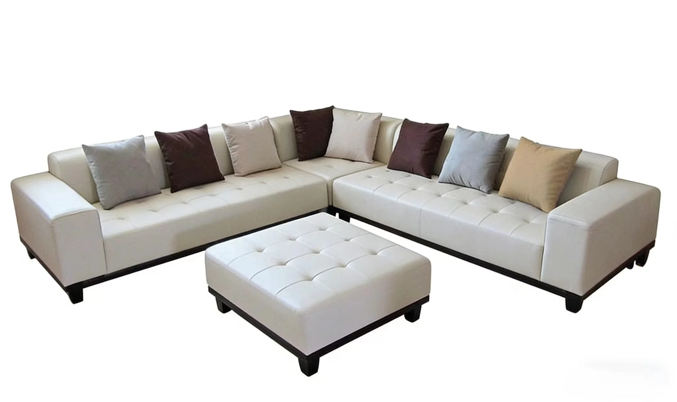 S4707C 4pc. Sectional  Leather Sofa Set with ottoman