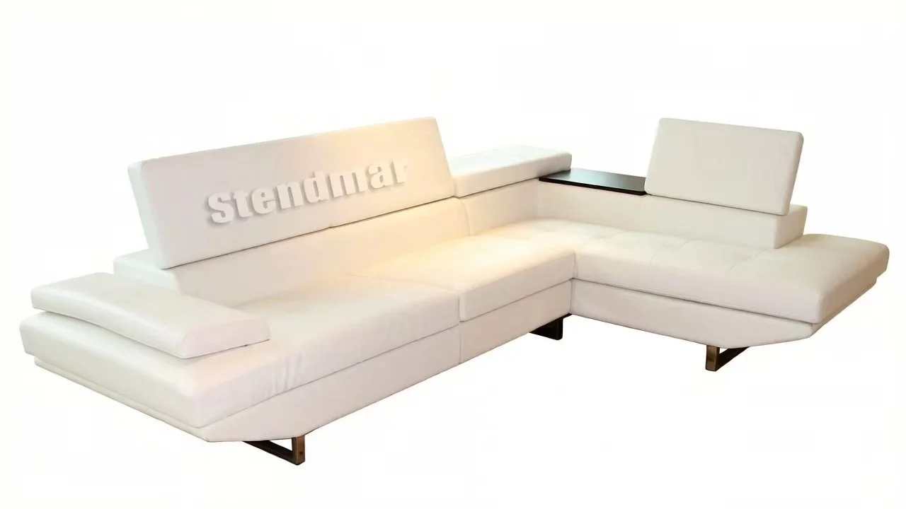 S975B 2pc. Sectional Leather Sofa Set with Hydraulic headrests