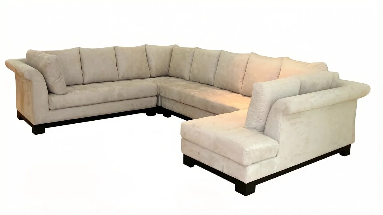 S1026M 4PC Classical Style U Shape Microfiber Fabric Sectional Sofa Set