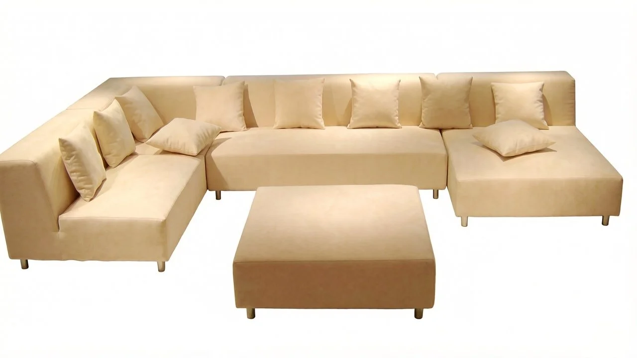S1109M 5PC. MULTI SET UP MODULAR MICROFIBER FABRIC SECTIONAL SOFA SET
