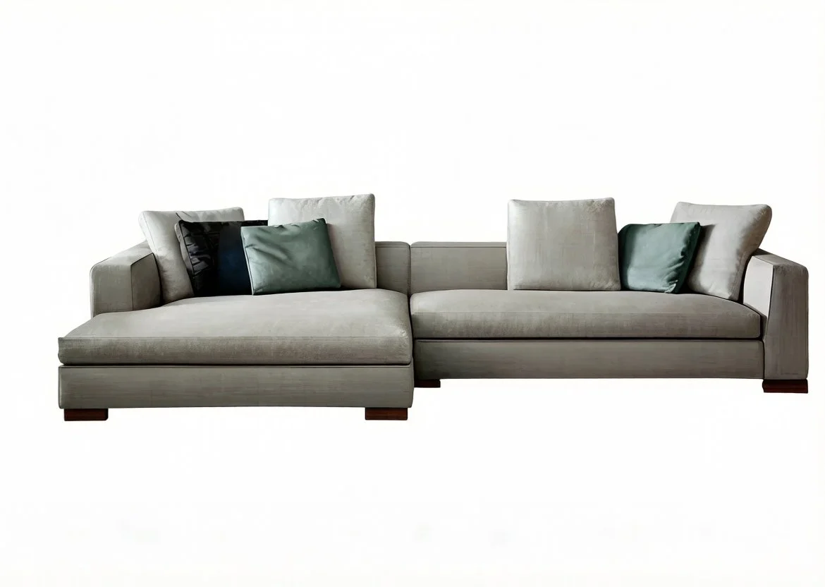 2 PIECE DEEP SEATING FABRIC SECTIONAL SOFA SET S9207
