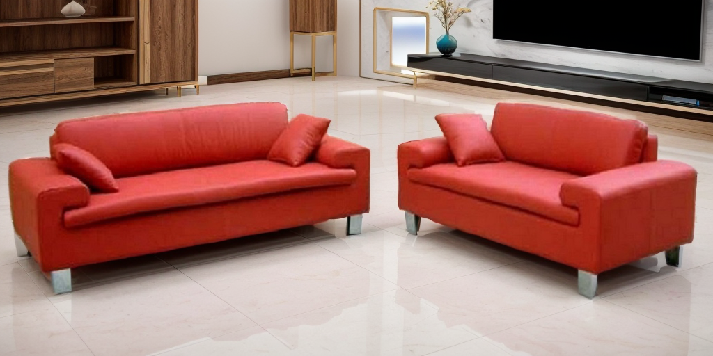 S05 2pc. Sofa and Loveseat Leather Sofa Set