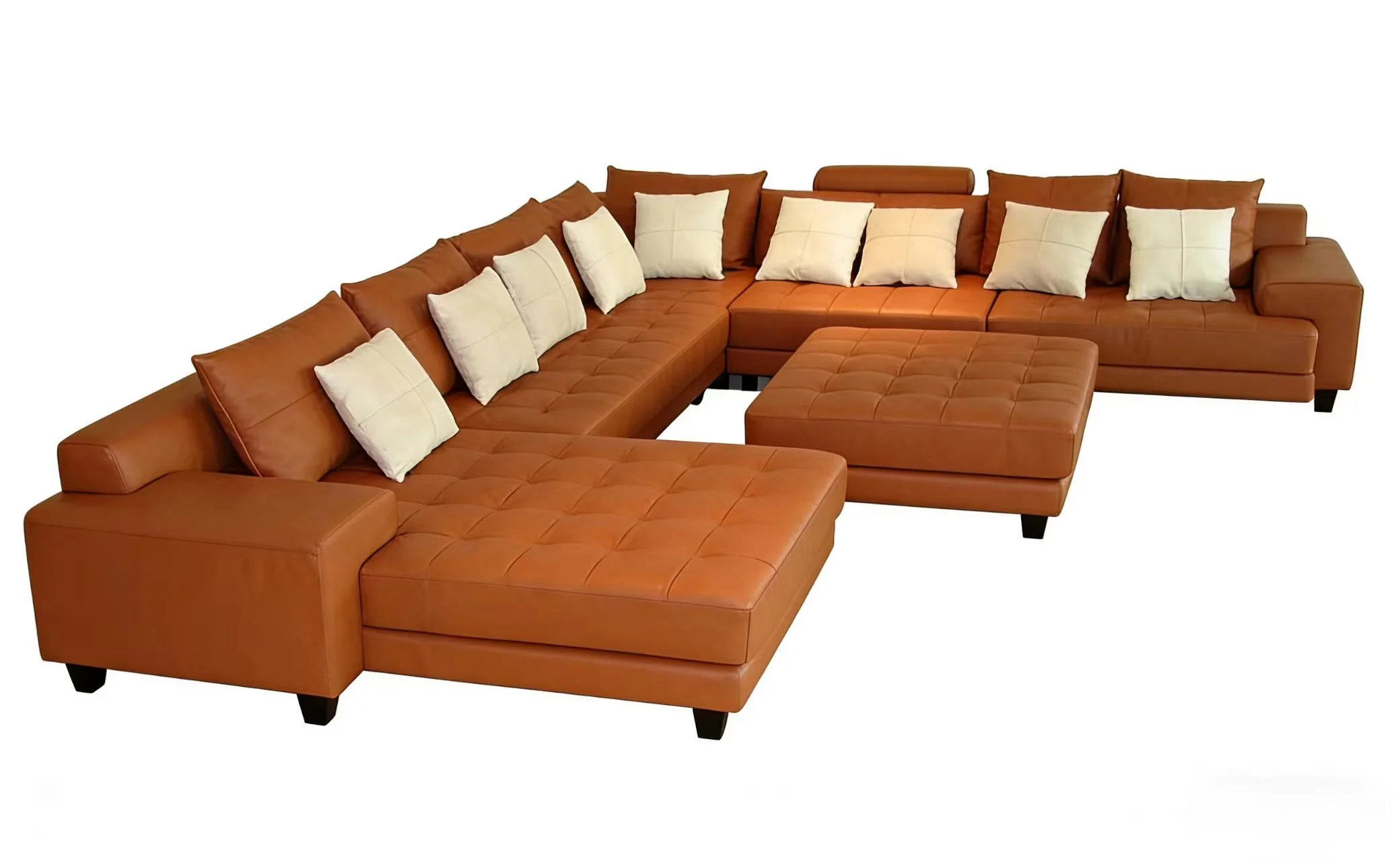 S150QA 5pc. U Shape Sectional Leather Sofa Set