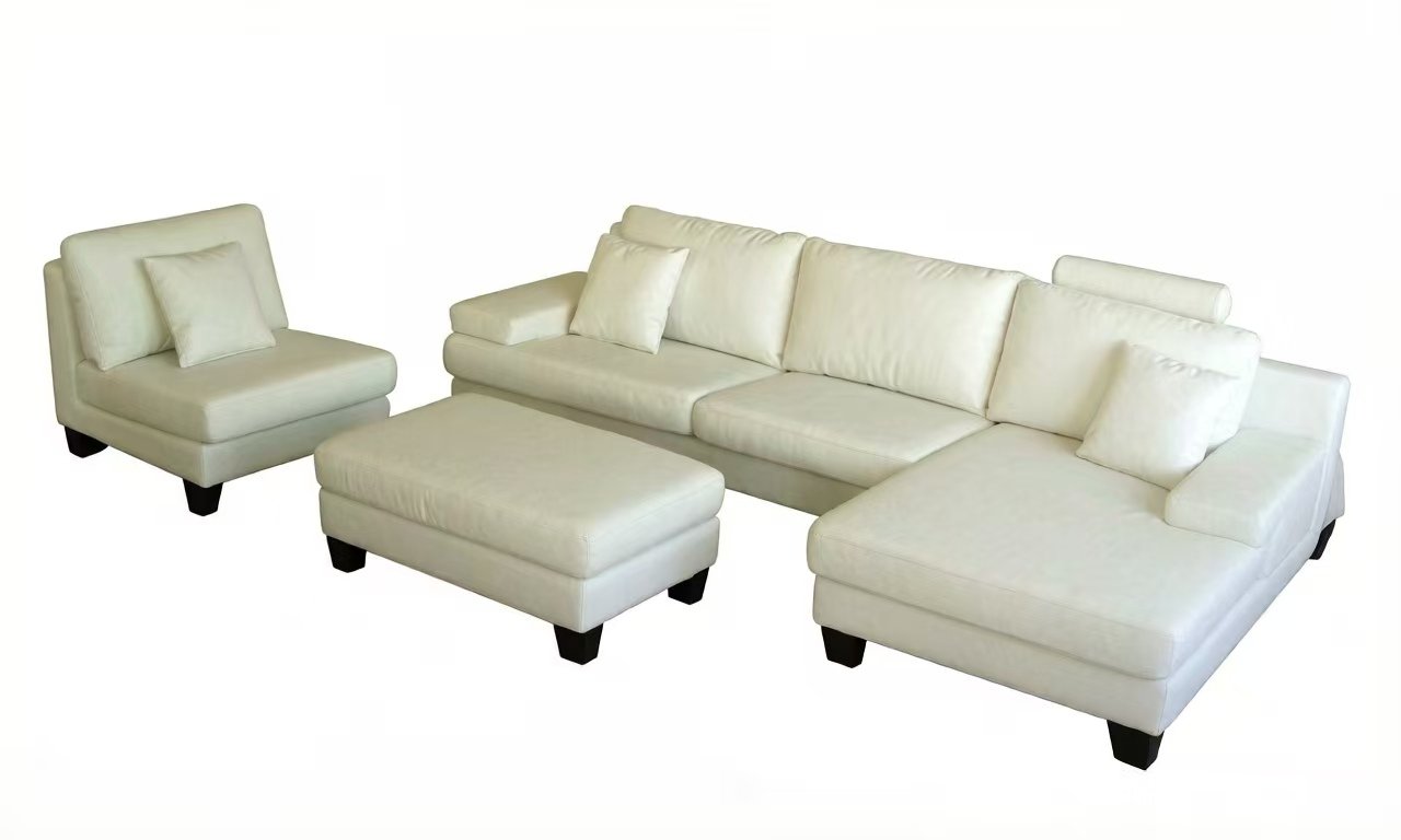 S504A 4pc. L shape Sectional Leather Sofa Set