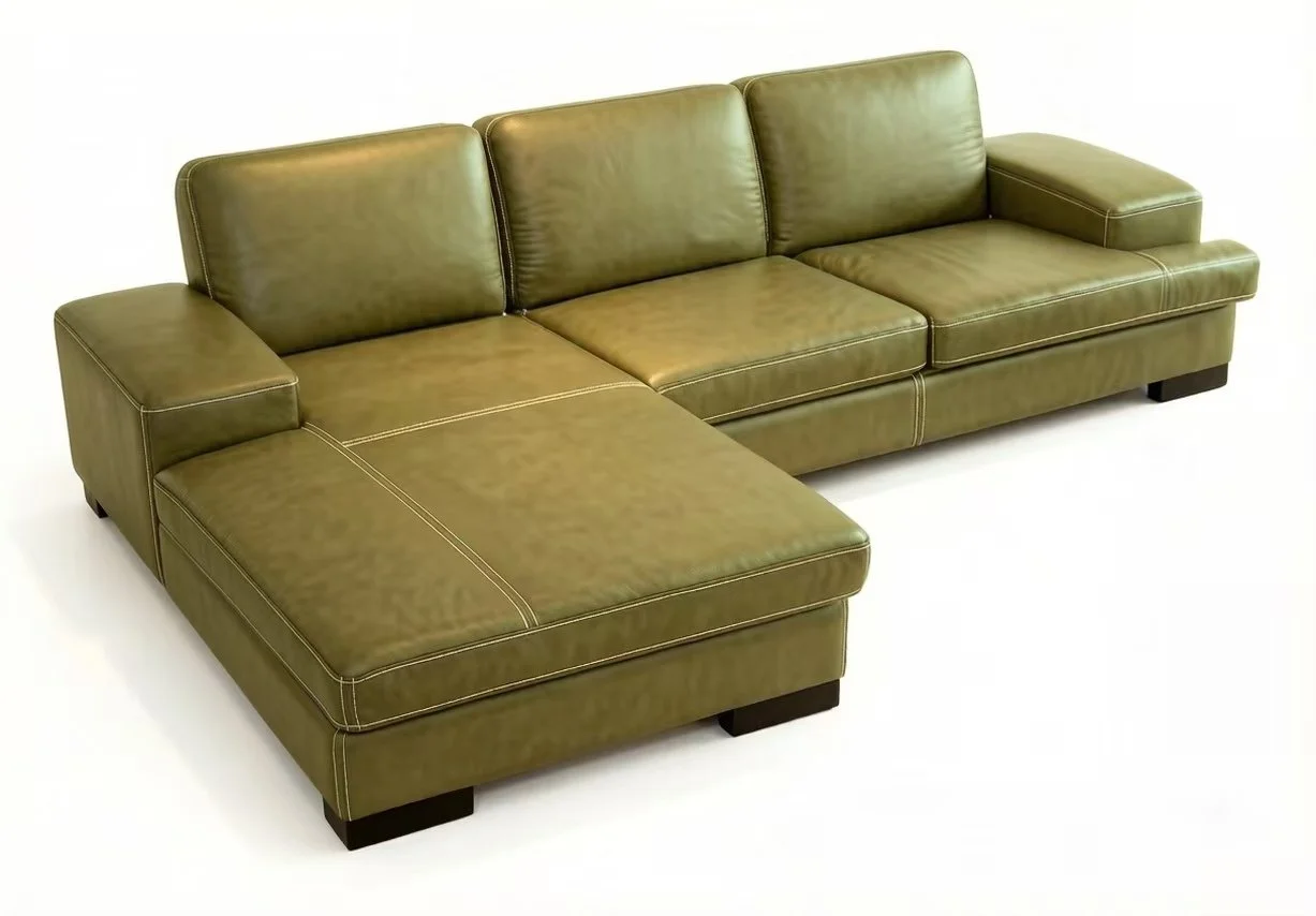 S281B 2pc.  Classic Traditional Sectional Leather Sofa Set