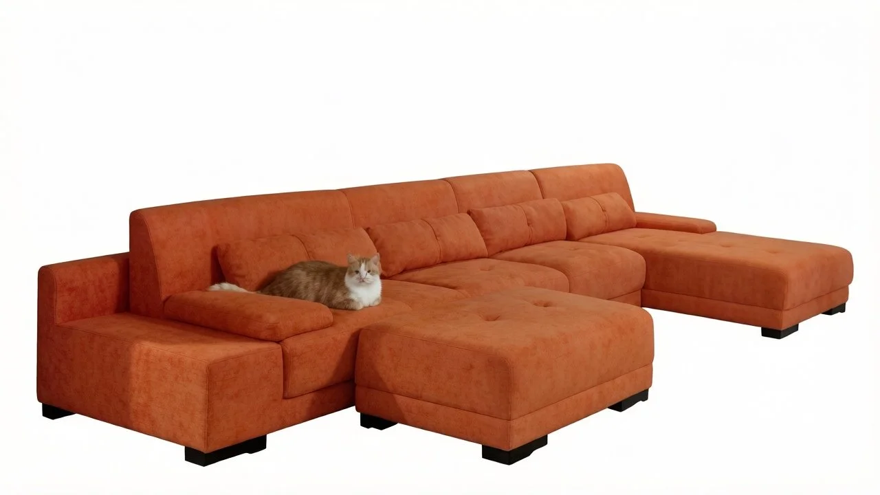 S2630M 4 pc Modern Microfiber Sectional Sofa Set