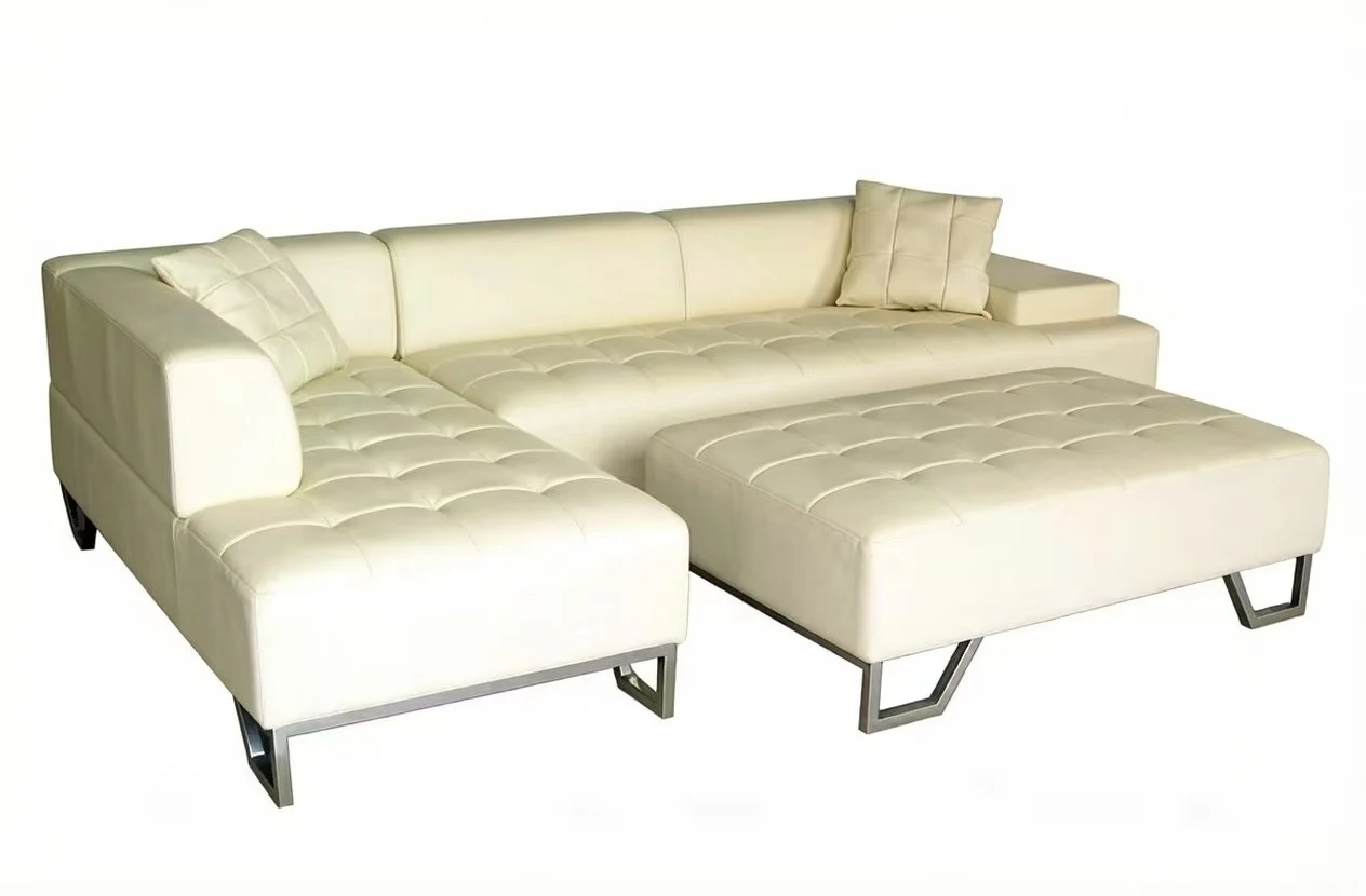 S1501 2pc. L shape Sectional Leather Sofa Set