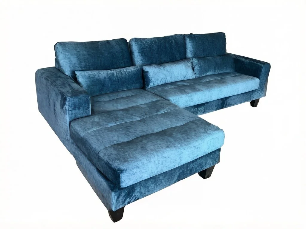 S6839RG 4-Piece Modern Grey Microfiber Sectional Couch Sofa Set