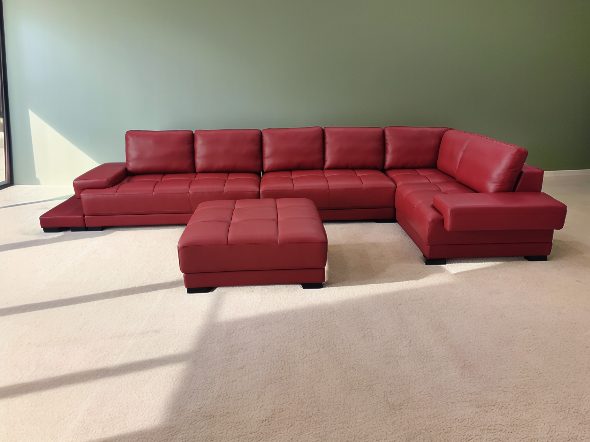 S1035 6pc. Sectional Leather Sofa Set with side table