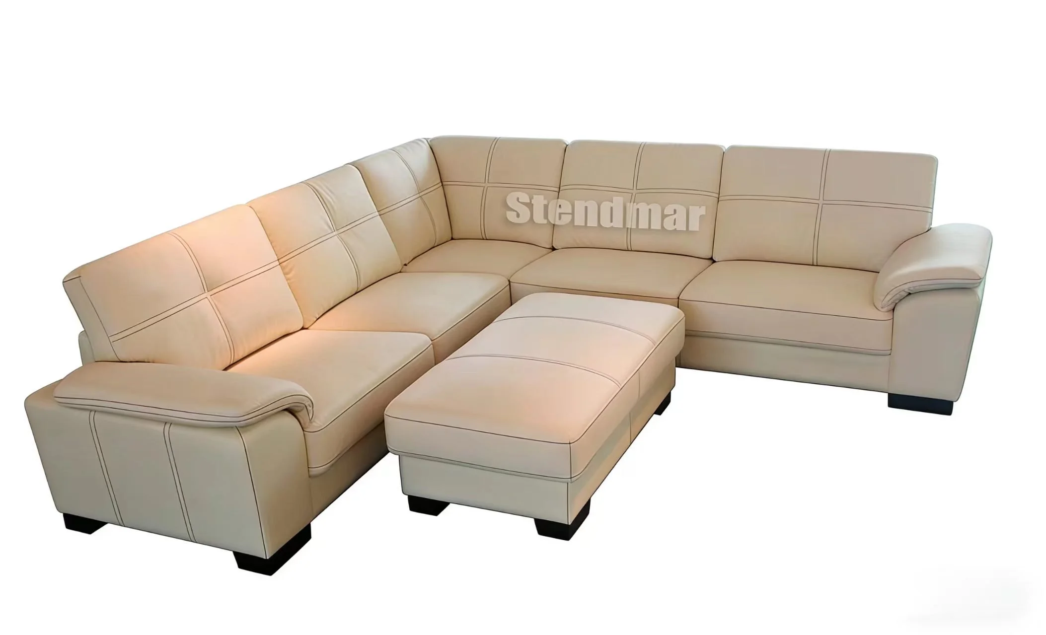 S680B 4pc. Sectional Leather Sofa Set Bold Stitching