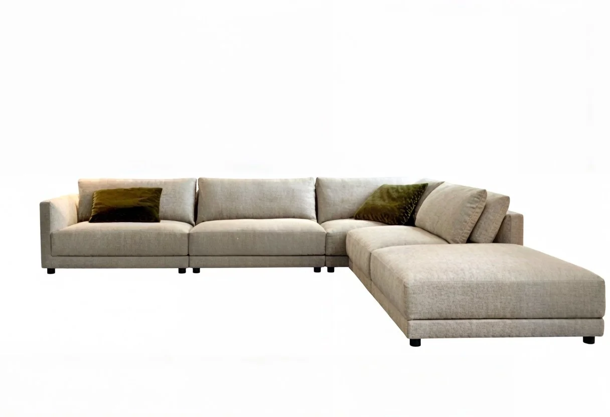 S6575 5pc. Modular Contemporary  Microfiber Fabric Sectional Couch Sofa