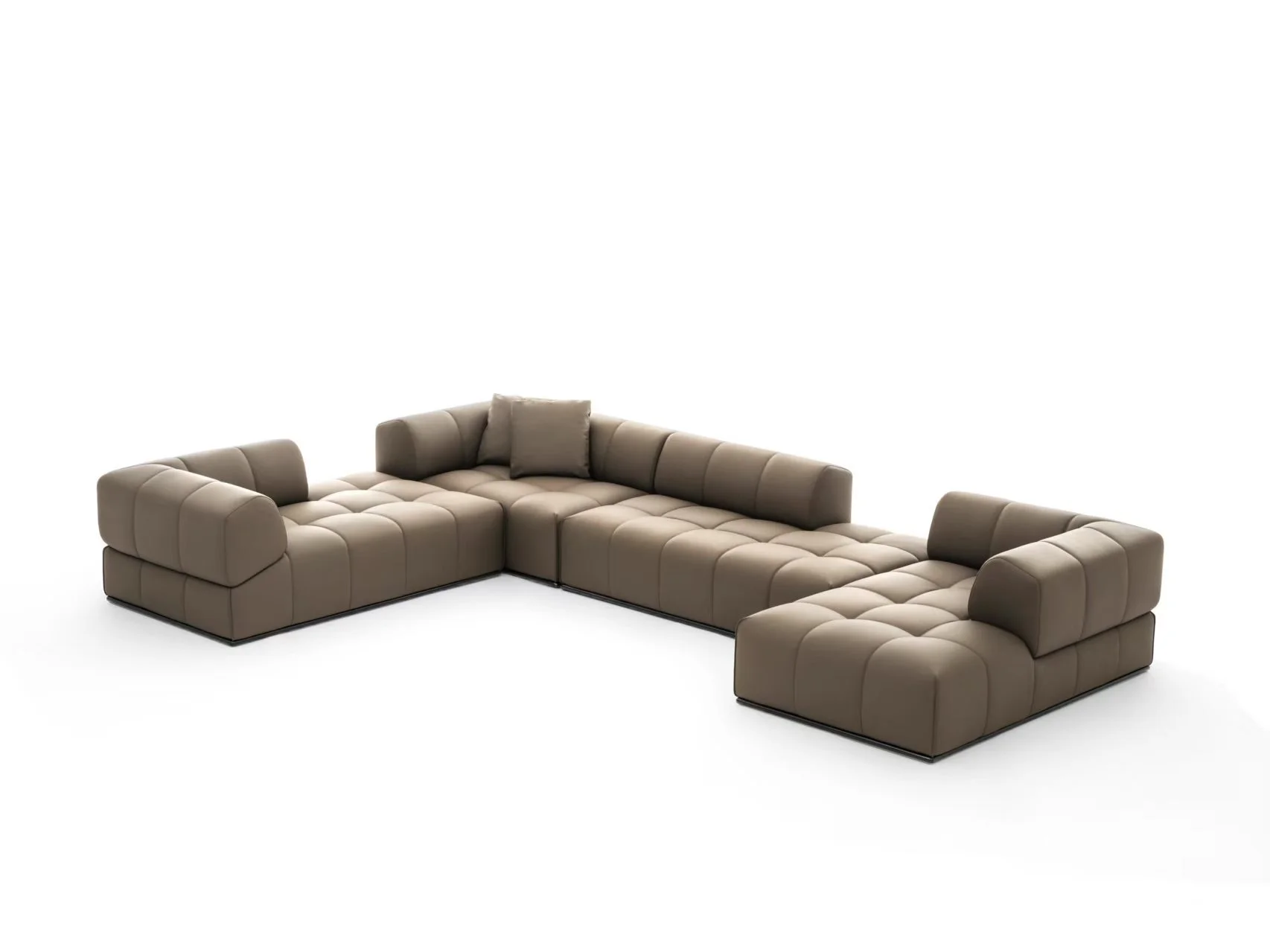 S2637  4PC Modern Leather Sectional Sofa Set 154"L x 112"D x 27"H