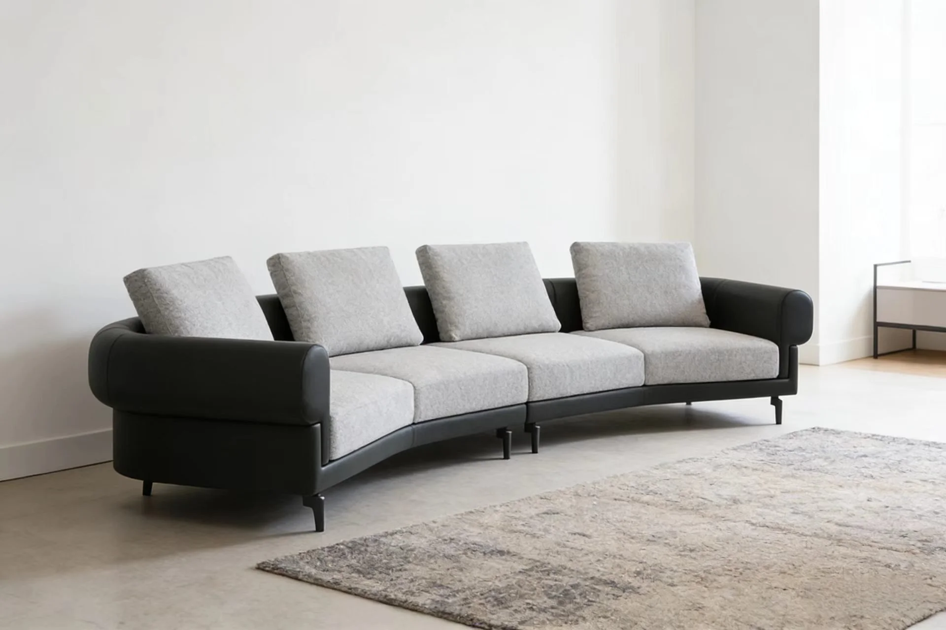 2 Pieces Microfiber Leather fabric with  Fabric S2639