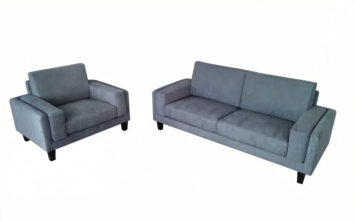 S8213 2pc. Microfiber Fabric Sofa with Chair